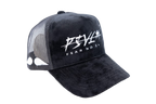 'FEAR NO EVIL' Velvet Trucker Hat BLACK