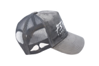 'FEAR NO EVIL' Velvet Trucker Hat GREY