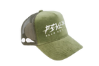 'FEAR NO EVIL' Velvet Trucker Hat GREEN