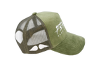 'FEAR NO EVIL' Velvet Trucker Hat GREEN