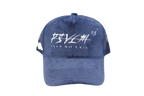 'FEAR NO EVIL' Velvet Trucker Hat BLUE