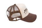 'FEAR NO EVIL' Velvet Trucker Hat BROWN 'FOAM'